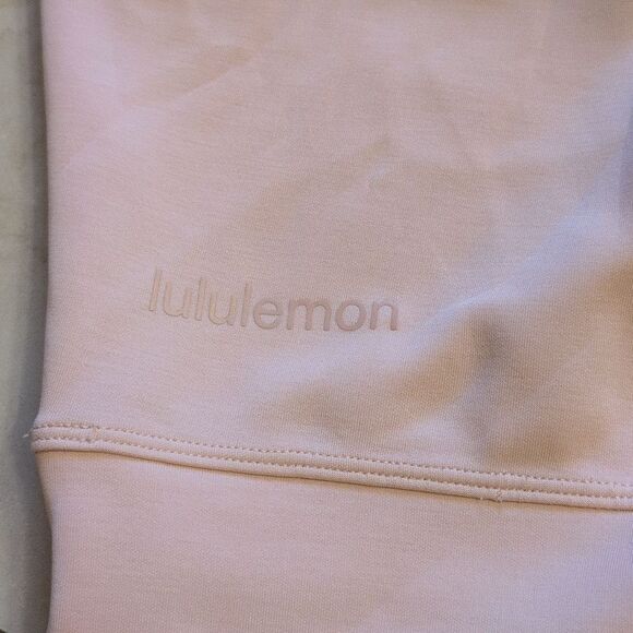 Lululemon Softstreme Perfectly Oversized Cropped Crew Light Pink Size 8 - Picture 7 of 8